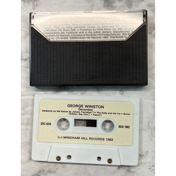 George Winston December Contemporary Classical Holiday Cassette Windham Hill - Picture 3 of 4